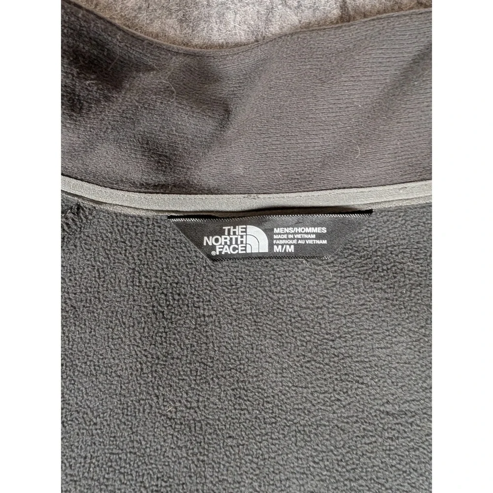 The North Face Mens Full Zip Fleece Jacket Grey Mock Neck Raglan Sleeve M